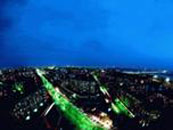 Панорама ночного Новосибирска