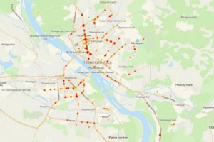 СибФМ. В картографическом сервисе 2ГИС появилась карта аварийных точек на дорогах городов