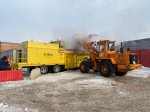 Красноярск. В городе начал работу снегоплавильный пункт