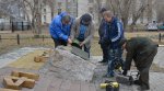 Барнаул. Народные дружинники помогли отреставрировать Аллею Памяти 